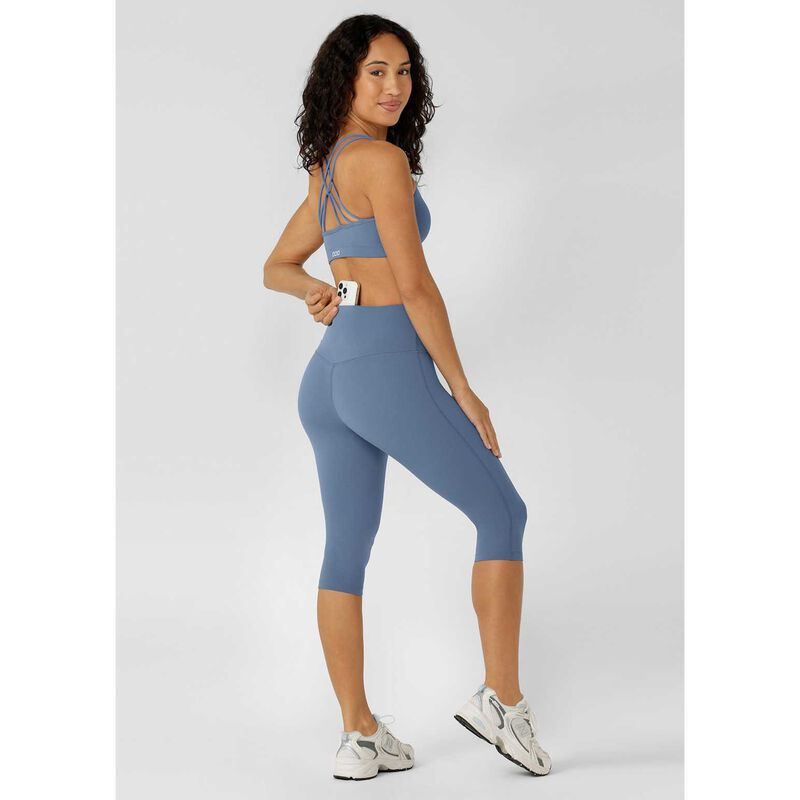 Lorna Jane Lotus No Chafe Phone Pocket 3/4 Leggings image number 3